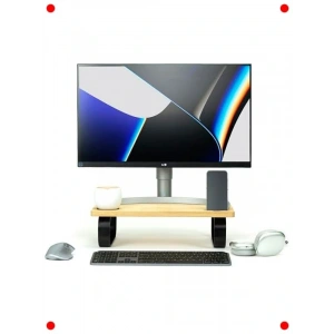 Ahşap Masa Üstü Monitör Standı