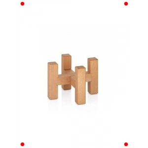 Ahşap Mini Saksı Ayağı 15x11 cm Kaktüs Sukulent Standı