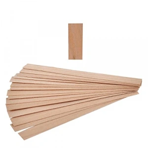 Ahşap Mum Fitili, 60 Adet, 15 cm Boy, 15 mm En