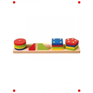 Ahşap ometrik Şekiller Öğrenme Seti - 5 Parça