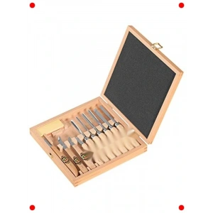 Ahşap Oyma Seti 11 Parça ve Bileme Taşı