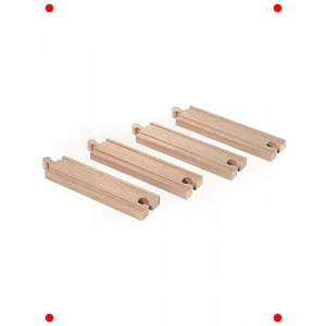 Ahşap Tren Yolu Düz Ray Seti - Ek Parçalar