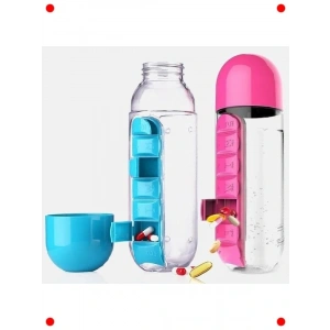 Akıllı İlaç Kutulu Su Matarası - 2si 1 Arada