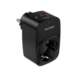 Akım Korumalı Duvar Prizi, 3680W Güç, 16A ve 2 USB Girişi