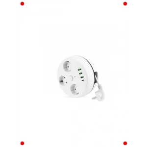 Akım Korumalı Makaralı Grup Priz (3+3USB+1Type-C)
