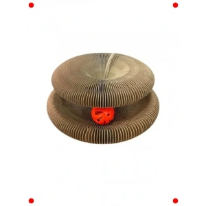 Akordiyon Karton Kedi Oyuncağı - Çıngırak & Kedi Nanesi