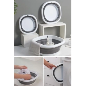 Akordiyon Katlanır Silikon Leğen, 10-5-2,7 Litre Kapasite