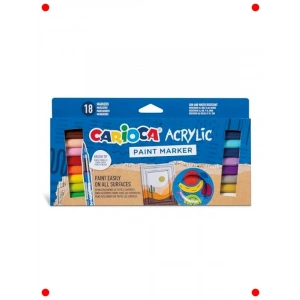 Akrilik Fırça Uçlu Boya Kalemi Seti 18li Su Bazlı