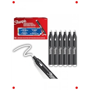 Akrilik Markör, Yuvarlak Uçlu, Beyaz Renk