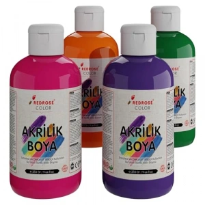 Akrilik Renk Seti, 4lü 250 gr Paket, Sanat İçin