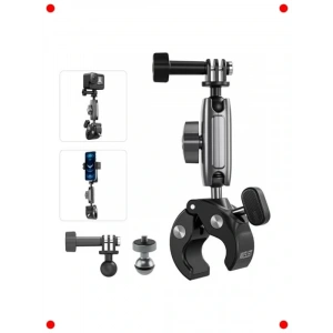 Aksiyon Kamera & Telefon Gidon Tutucu, 360° Döner