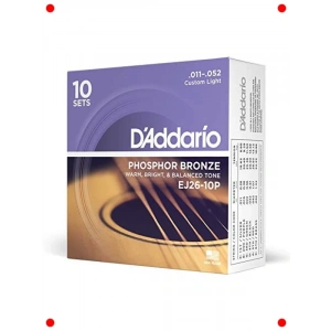 Akustik Gitar Teli Seti (Fosfor Bronz, 10lu Paket)