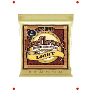 Akustik Gitar Teli Seti - Hafif Bronz, 3lü Paket