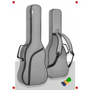 Akustik Gitar Yumuşak Taşıma Çantası (Gri)