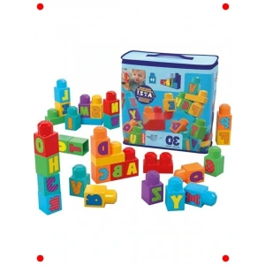 Alfabeli Yapım Blokları Seti - 30 Parça Çanta