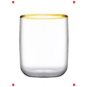 Altın Detaylı Su Bardağı Seti (6 Adet)