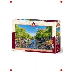 Amsterdam Kanalı Manzaralı Yapboz (2000 Parça)
