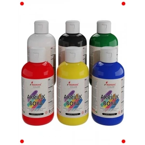 Ana Renkler Akrilik Boya Seti - 6x250 gr