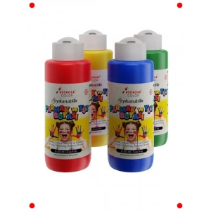 Ana Renkler Parmak Boyası Seti 4x120 ml - Çocuk Sanat