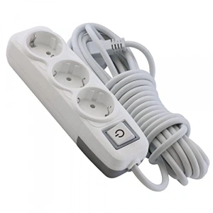 Anahtarlı 3lü Grup Priz, 7 Metre Uzatma Kablosu ile