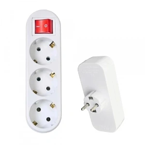 Anahtarlı 3lü Grup Priz, Topraklı Çoklu Çoğaltıcı