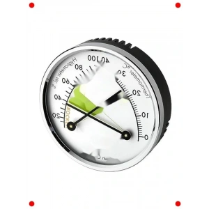 Analog Termometre Higrometre Siyah