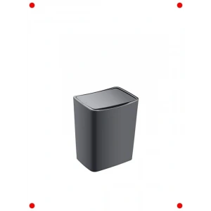 Antrasit 4 Litre Dokunmatik Kapaklı Kompakt Çöp Kovası