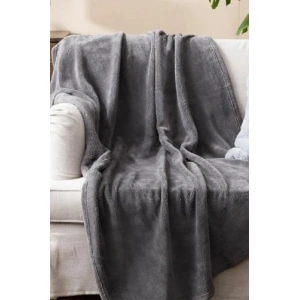 Antrasit Peluş Çift Kişilik Battaniye, Polar Yapı