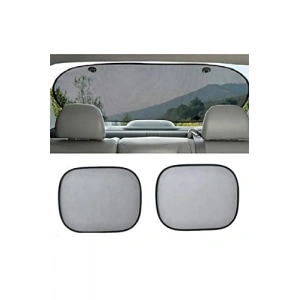 Araç Güneşlik Perde Seti, 3 Parça Vantuzlu Tasarım
