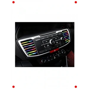 Araç İçi Klima Izgara Dekoratif Şeritler (Gökkuşağı)