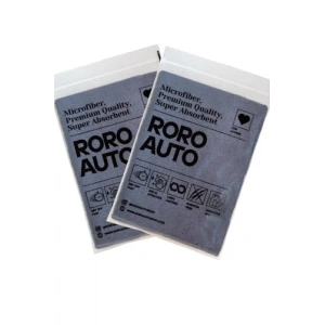 Araç Yıkama Bezi, 40x40 cm Gri Renk, 2 Adet
