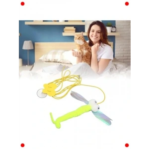 Asılı Yusufçuk Kedi Oyuncağı - Zilli & Kendinden Yapışkanlı