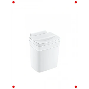 Askılı Pratik Çöp Kutusu, 8.5 Litre, Beyaz