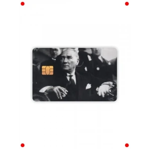 Atatürk Kart Kaplama Stickerı