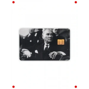 Atatürk Kart Kaplama Stickerı