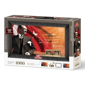 Atatürk ve Anıtkabir Temalı 1000 Parça Çerçeveli Puzzle
