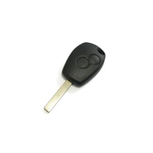 AutoHan Keys Renault Clio 3, Kangoo 2,  Uyumlu 2 Butonlu Siyah Anahtar Kabı, 2006-2012 Model