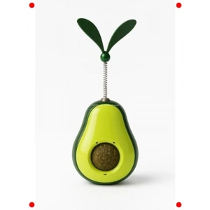 Avokado Kedi Oyuncağı - Mama Dağıtıcı ve Catnip Toplu