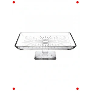 Ayaklı Cam Servis Tabağı - Özel Hediye Kutu