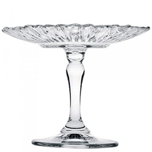 Ayaklı Cam Servis Tabağı - Şık Sunum İçin Uygun