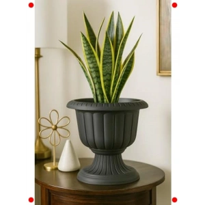 Ayaklı Nergis Saksı 3.4L 25cm - Antrasit (Deliksiz)