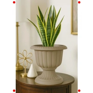 Ayaklı Nergis Saksı 3.4L 25cm - Kahverengi (Deliksiz)