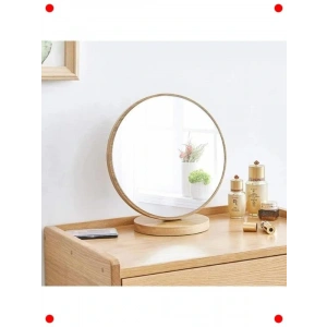 Ayarlanabilir Ahşap Masaüstü Makyaj Aynası 13 cm