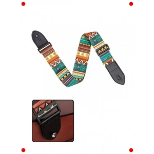 Ayarlanabilir Gitar Omuz Askısı - Çok Renkli Desen