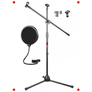Ayarlanabilir Mikrofon Standı ve Pop Filtre Seti