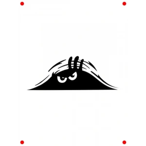 Bagajdan Bakan Adam Oto Sticker - Eğlenceli Araba Etiketi