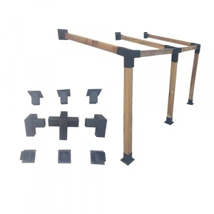 Bahçe ve Teras için 8x8 cm Duvar Montaj Pergola Aparat Seti