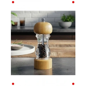 Bambu Akrilik Manuel Ayarlanabilir Baharat Öğütücü 17cm