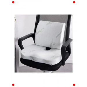 Bambu Kılıflı Oturma Minderi ve Sırt Yastığı Seti