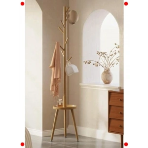 Bambu Portmanto Askılık (Tablalı, 8 Kancalı)